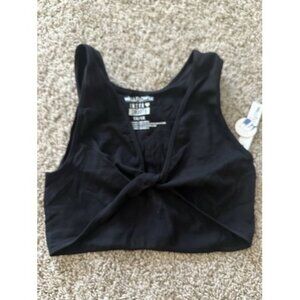 Wall Flower Twist Front Tank Black Insta Smooth Sleeveless Convertible Size  XL